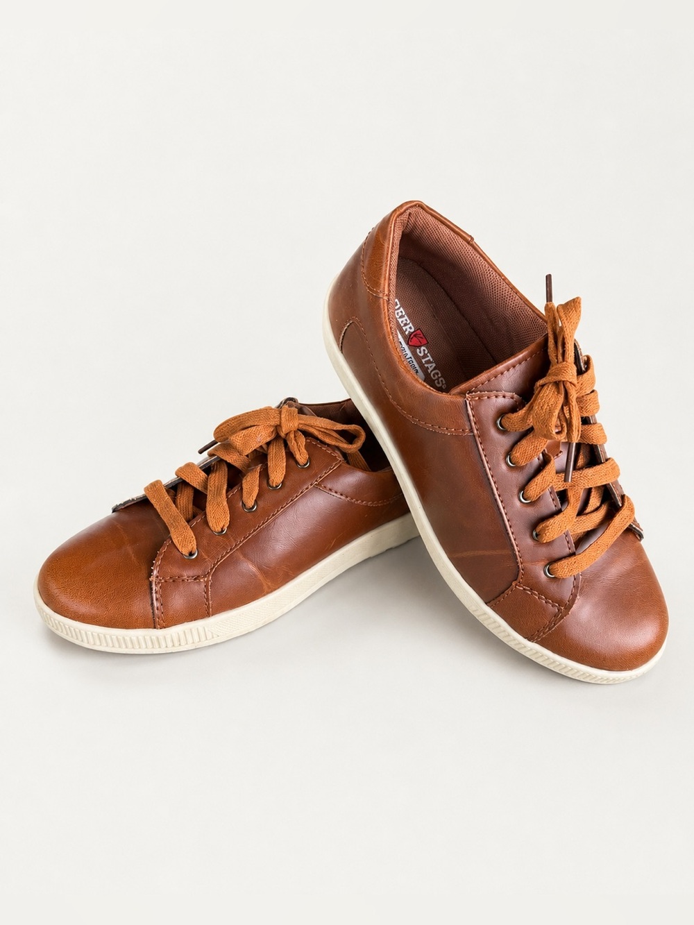 Deer Stags Kane Boys Brown Sneakers Big Kid Size 7 Dress Casual Faux Leather